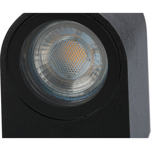 LED Tuinverlichting - Buitenlamp - Prixa Hoptron - GU10 Fitting - Rond - Mat Zwart - Aluminium - Philips - CorePro 830