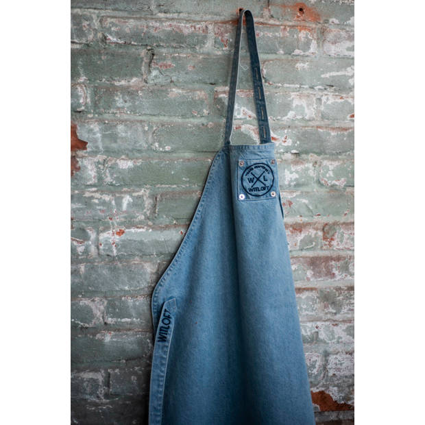 Denim schort lichtblauw Witloft