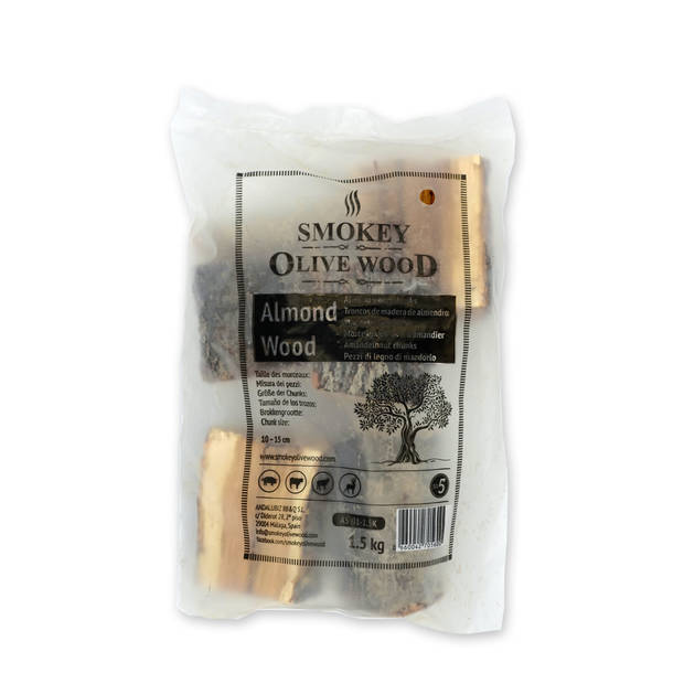 Rookchunks nr.5 1,5 kg amandel Smokey Olive Wood