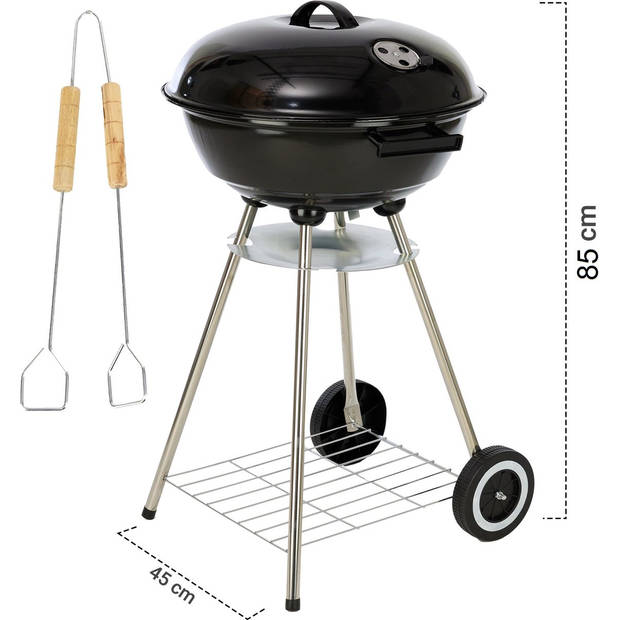 MaxxGarden Houtskoolbarbecue - Festival - 45cm + GRATIS accessoires