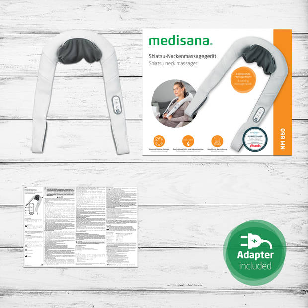 medisana NM 860 - Shiatsu Nekmassagekussen Zilver