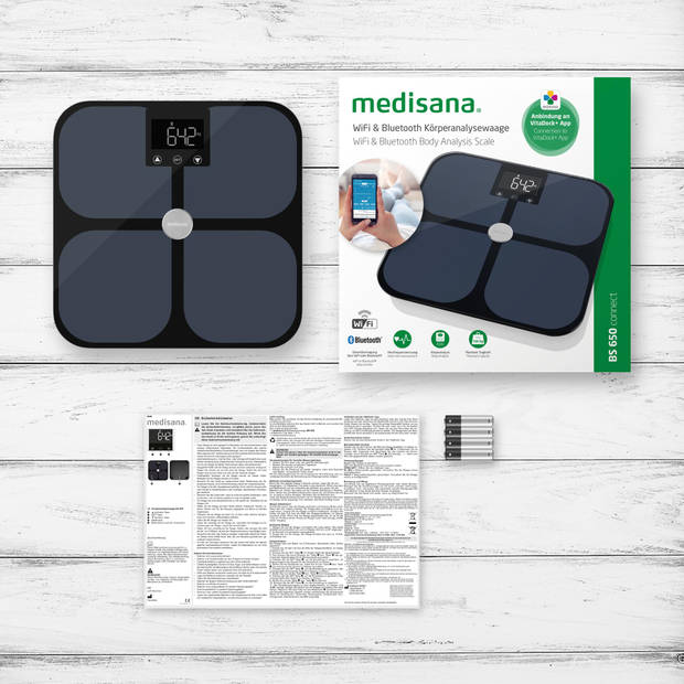 Medisana BS 650 – Lichaamsanalyse weegschaal met WiFi & Bluetooth 