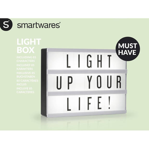 Smartwares IOL-002-BW Lightbox ‚Äì A5 ‚Äì LED - Incl. 85 karakters