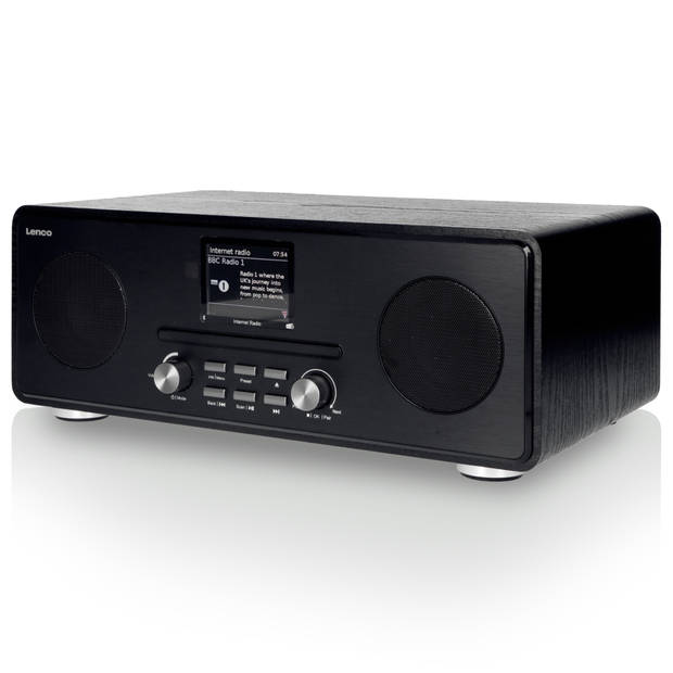Internet / DAB+ FM Radio met CD-speler en Bluetooth® Lenco Zwart