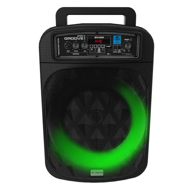 iDance GROOVEMK2 Party Speaker - Draagbare Bluetooth Speaker met Discolicht - 200 Watt - met Draadloze Microfoon