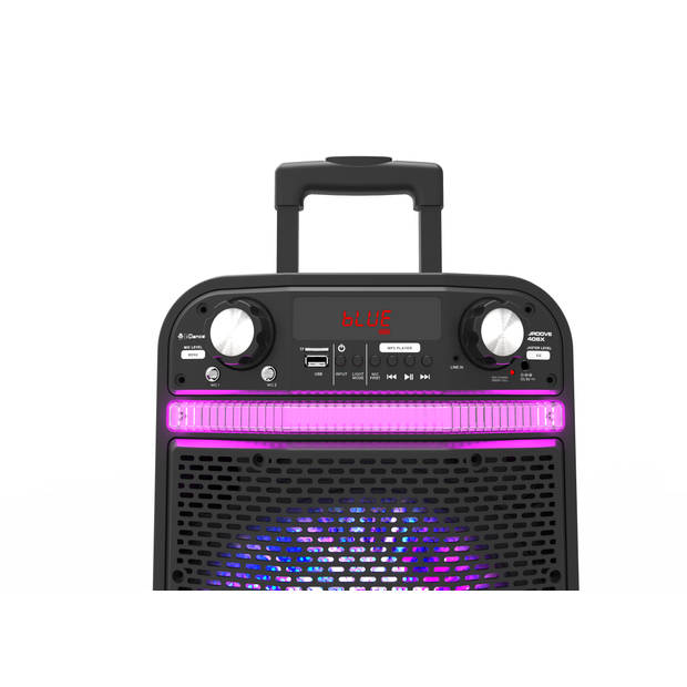 iDance Groove408X Party Speaker - Bluetooth Speaker met Discolicht - 200 Watt – Karaoke Set - Met Draadloze Microfoon