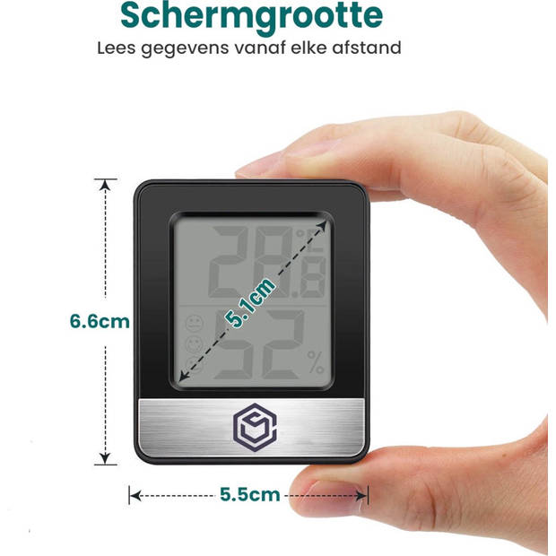 Ease Electronicz Hygrometer - Luchtvochtigheidsmeter - Digitaal Weerstation - Vochtigheidsmeter - Binnengebruik