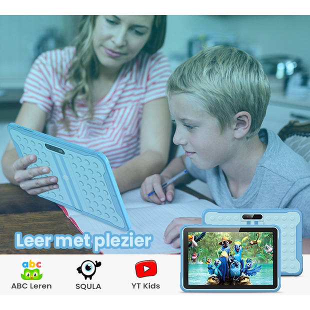 Kindertablet – Tablet Kinderen – 10 Inch – 32 GB – 6000 mAh Batterij – Android 10.0 – Kindertablet vanaf 3 jaar - Blauw