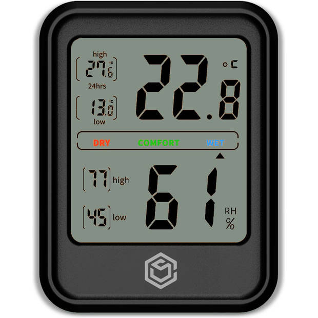 Ease Electronicz Hygrometer - Luchtvochtigheidsmeter - Digitaal Weerstation - Vochtigheidsmeter - Binnengebruik