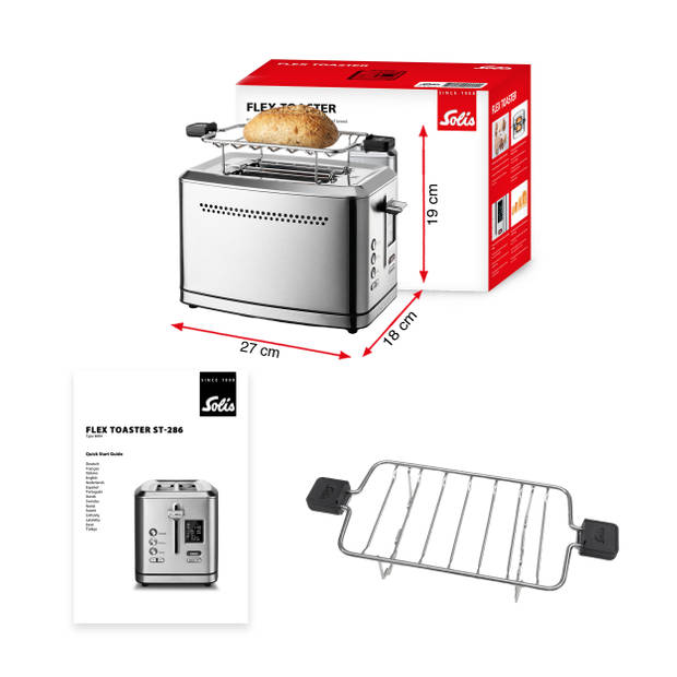 Solis Flex Toaster 8004 - Broodrooster - Toaster - Met Geheugenfunctie - Zilver