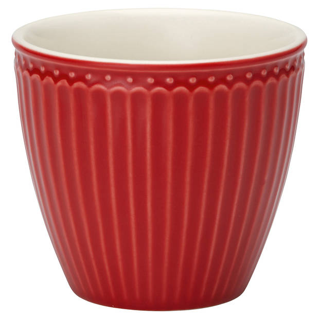 Set van 6x Stuks Beker (latte cup) GreenGate Alice rood 300 ml - Ø 10 cm
