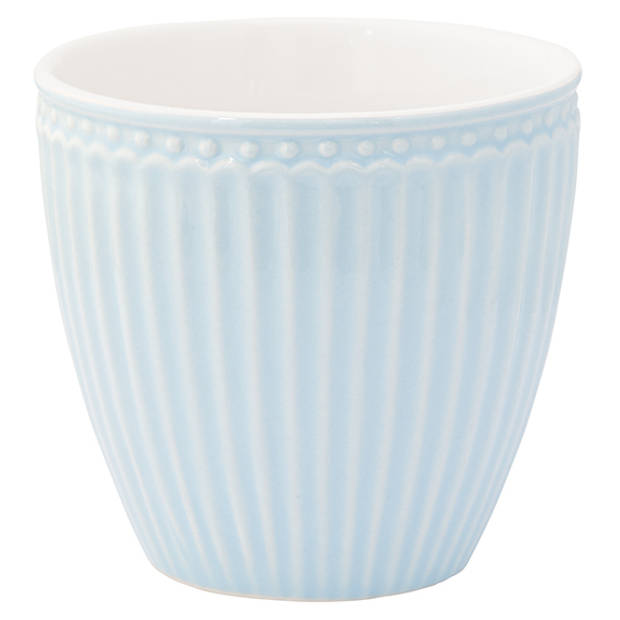 Set van 6x Stuks Beker (latte cup) GreenGate Alice lichtblauw 300 ml - Ø 10 cm