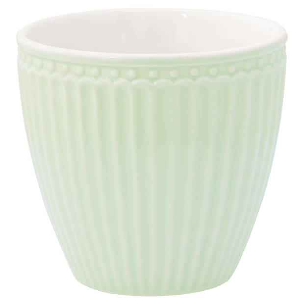 GreenGate beker (latte cup) Alice lichtgroen 300 ml - Ø 10 cm