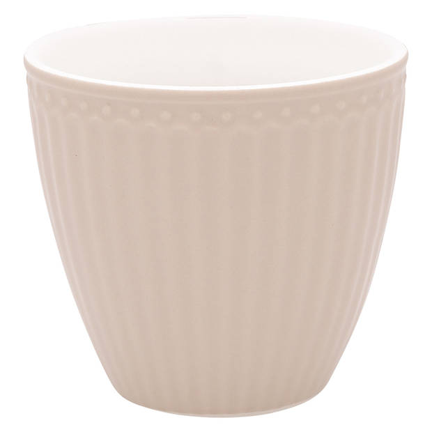 Set van 6x Stuks Beker (latte cup) GreenGate Alice creamy fudge 300ml Ø 10cm