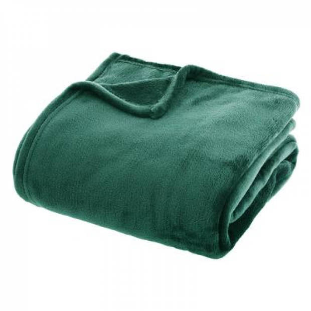 Flanellen fleece plaid - Groen - XL 180 x 220 cm