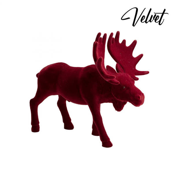 Velvet Eland/Rendier - Donker Rood