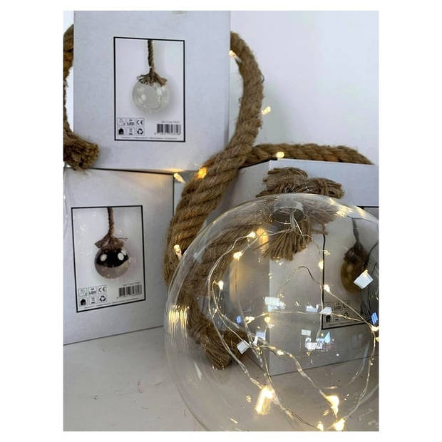 Kerstverlichting / Kerstbal met LED Ø12 cm · Rahel Glashelder