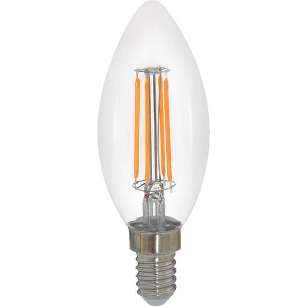 Proventa Filament ledlamp met kleine E14 fitting - A++ - Model Kaars - Set van 10 LED kaarslampen