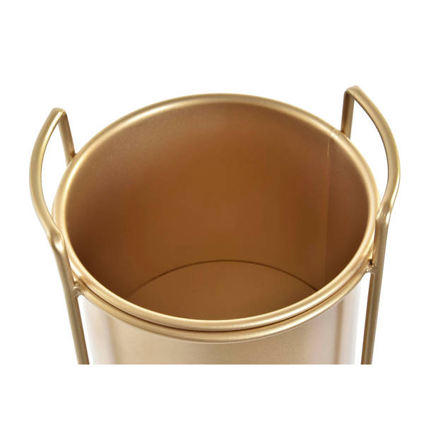 Bloempot Glamour Goud Rond met Standaard - Metaal - M - Ø 20 x H 50 cm