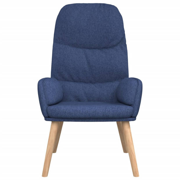 vidaXL Relaxstoel stof blauw