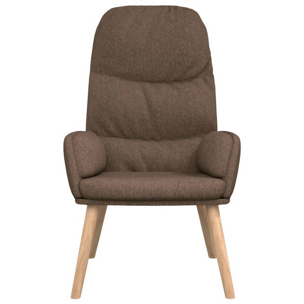 vidaXL Relaxstoel stof taupe