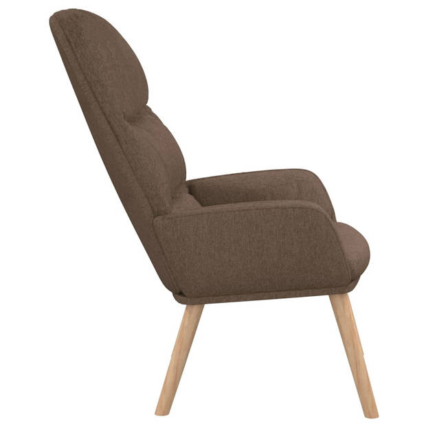 vidaXL Relaxstoel stof taupe