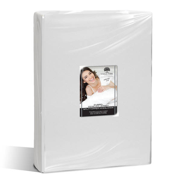 Nightsrest VP Dubbel Jersey Split Topper Hoeslaken - Grijs Maat: 140x200/220 + 12cm