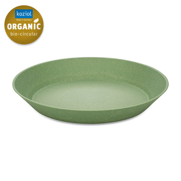 Koziol - Diep Bord, 24 cm, Set van 4, Organic, Blad Groen - Koziol Connect Plate