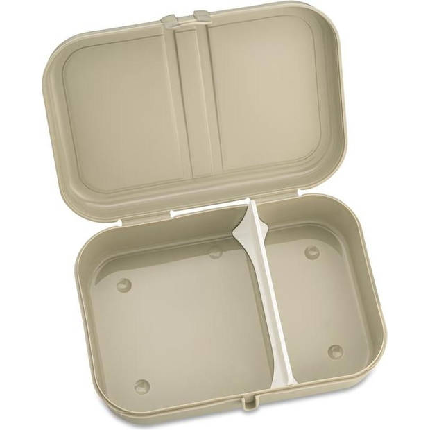 Koziol Bio-Circulair - Pascal L Lunchbox met Compartiment - Gerecycled Zonnebloemolie - Bruin