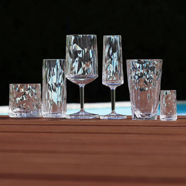 Koziol - Superglas Club No. 03 Longdrinkglas 250 ml Set van 2 Stuks - Kunststof - Transparant