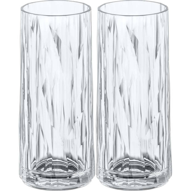 Koziol - Superglas Club No. 03 Longdrinkglas 250 ml Set van 2 Stuks - Kunststof - Transparant