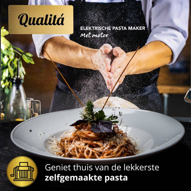 Qualitá Pastamachine Elektrisch – Pasta maker – Pasta Machine – RVS