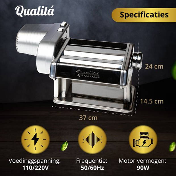 Qualitá Pastamachine Elektrisch – Pasta maker – Pasta Machine – RVS