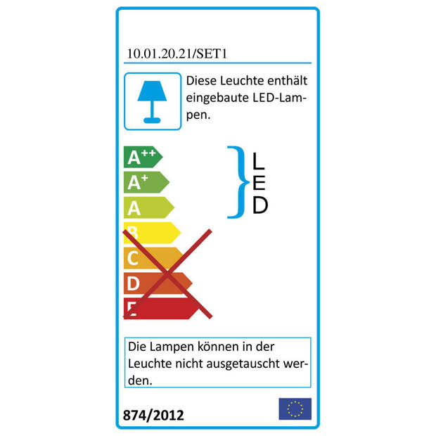 Sintalo vitrinekast met 2 glazen deuren en ledlichtwit.