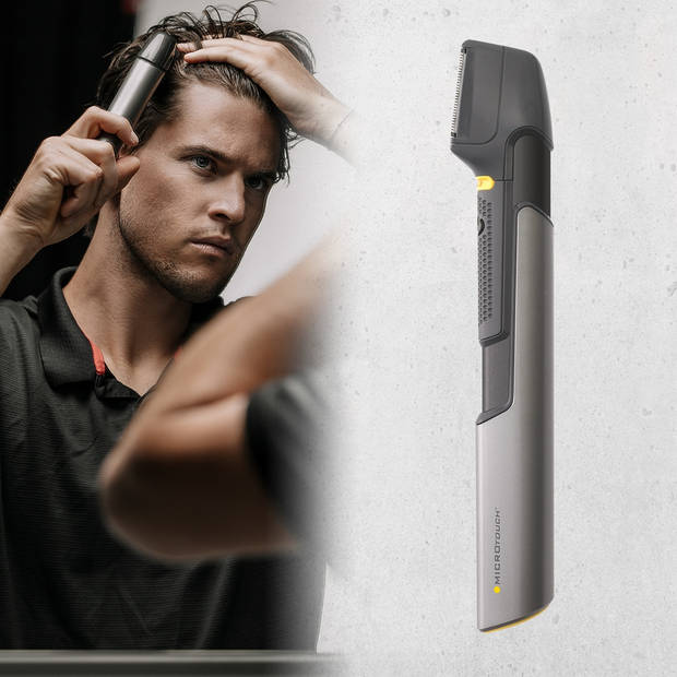 Mediashop Micro Touch Titanium Trim - tondeuse met roestvrijstalen mesjes - knippen, trimmen & stijlen