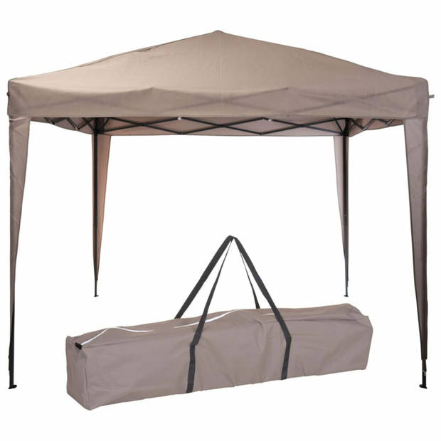 Pro Garden Easy-up Partytent - 3x3m - Opvouwbaar - Taupe