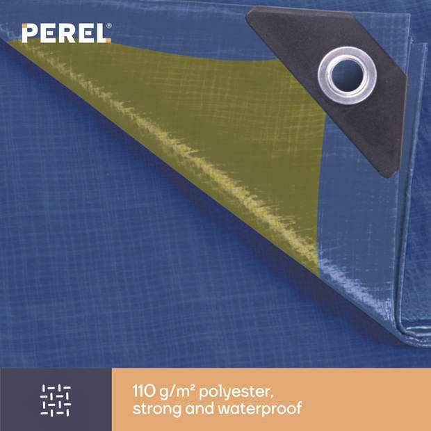 Perel Dekzeil - Blauw - 6x10m