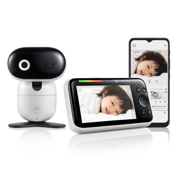 Motorola Nursery PIP 1610 Babyfoon - Baby Monitor met Camera en App - Nachtvisie - Wit