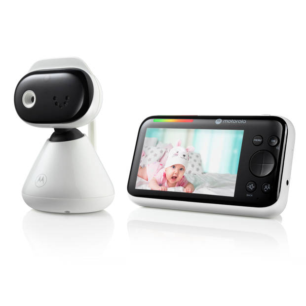 Motorola Baby Monitor met Camera 230V PIP1500 5" - Tweewegcommunicatie - Infrarood Nachtvisie - 300 M bereik - Wit