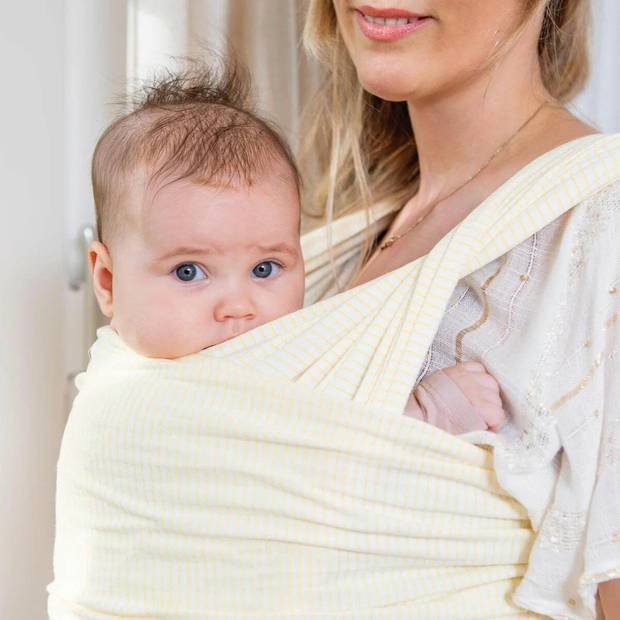 Babylonia Baby Carriers - Draagdoek Baby - Model TRICOT-SLEN BAMBOO - Yellow Mellow