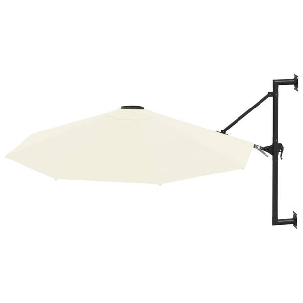 The Living Store Muurparasol Elegante Zand 300x131 cm - UV-beschermend polyester