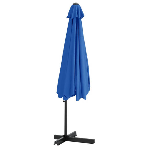 vidaXL Parasol met stalen paal 300 cm azuurblauw