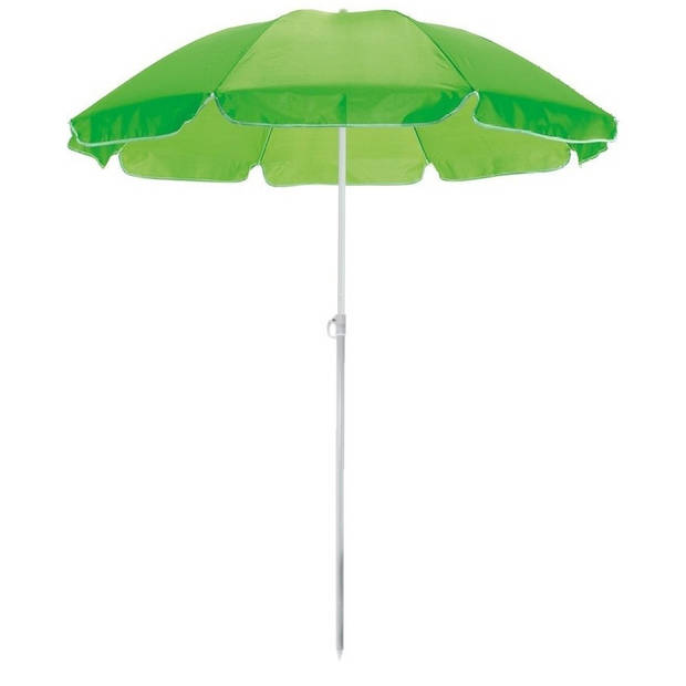 Groene strand parasol van polyester 145 cm - Parasols