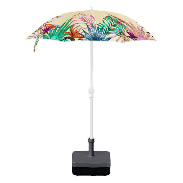 Strandparasol Tropical bladeren 180 cm - Lichtgeel