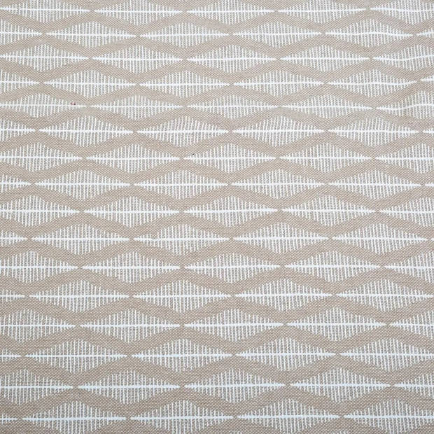 Tafelkleed rechthoekig 250 x 150 cm beige met print katoen - Tafellakens