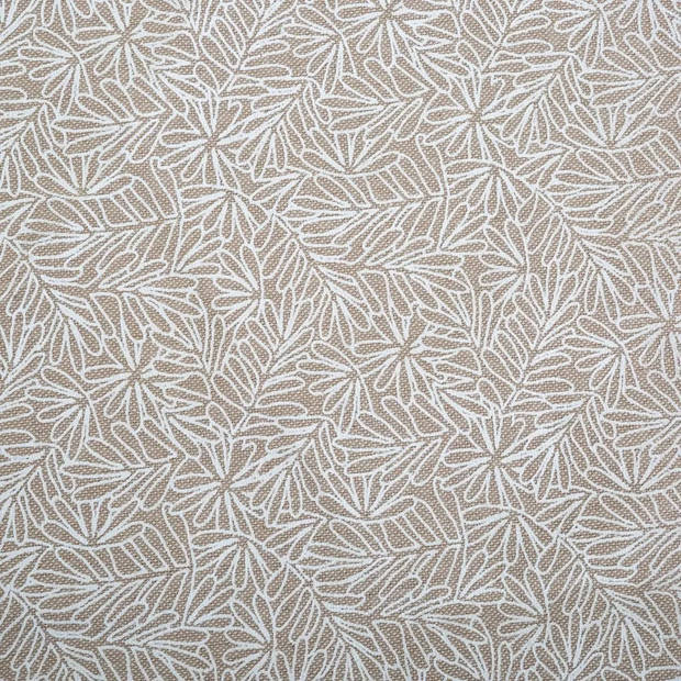 Tafelkleed rechthoekig 250 x 150 cm beige met print katoen - Tafellakens