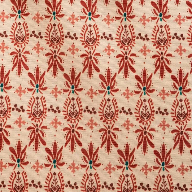 Tafelkleed rechthoekig 240 x 140 cm rood met print polyester - Tafellakens