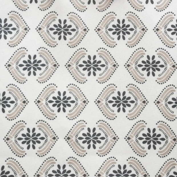 Tafelkleed rechthoekig 240 x 140 cm grijs met print polyester - Tafellakens