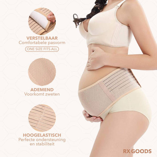 RX Goods Verstelbare Zwangerschapsband ideaal voor de Bekken, Buik & Rug – Zwangerschap - Kleding