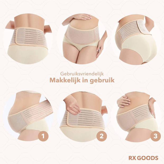 RX Goods Verstelbare Zwangerschapsband ideaal voor de Bekken, Buik & Rug – Zwangerschap - Kleding